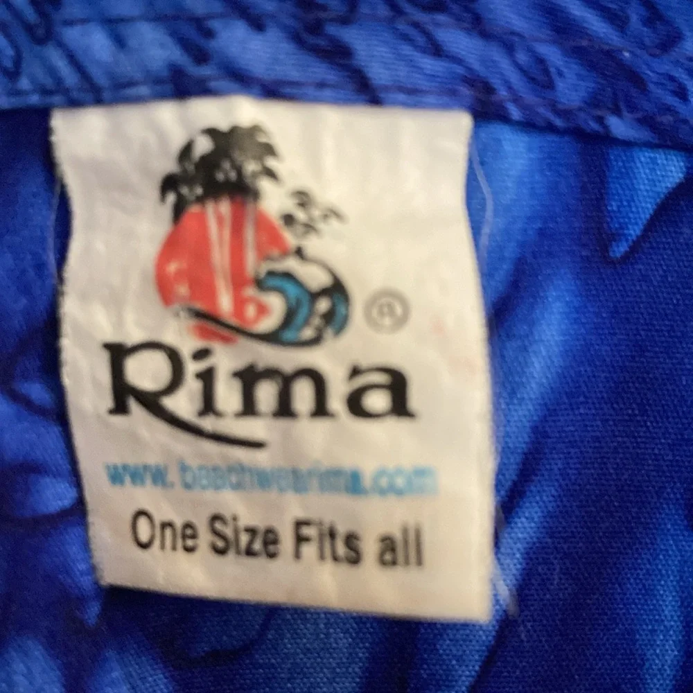 O/s blue silk like caftan - Picture 3 of 5